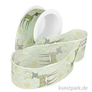 Artikelbild des Artikels “Hotex Chiffonband mit Draht - Hirsch Hellgrün - 40 mm x 2 m “