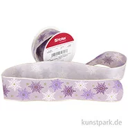 Artikelbild des Artikels “Hotex Chiffonband mit Draht - Sterne Lila - 40 mm x 2 m “