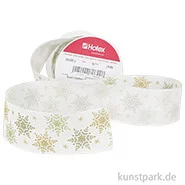 Artikelbild des Artikels “Hotex Chiffonband mit Draht - Sterne Weiß - 40 mm x 2 m “