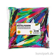 Artikelbild des Artikels “Indianerfedern, 100g - farbig sortiert “