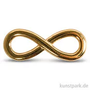 Artikelbild des Artikels “Infinity Metall-Zierelement, 1,1 x 2,9 cm, 1 Stück Gold“