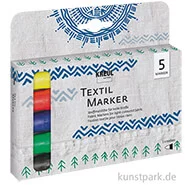 Artikelbild des Artikels “KREUL Textil Marker medium Set mit 5 Stoffmalstiften “