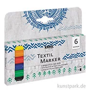 Artikelbild des Artikels “KREUL Textil Marker fine mit 6 Stoffmalstiften “