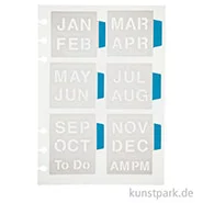 Artikelbild des Artikels “Journal & Planer Schablone - Monate, Größe 12,5 x 17,5 cm “