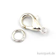 Artikelbild des Artikels “Karabiner-Schließe mit Ring - Silber, 13 mm, 1 Stück “