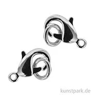 Artikelbild des Artikels “Karabiner-Schließe mit Ring - 9,5 mm, 2 Stück Silber“