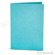 Artikelbild des Artikels “Karte mit Umschlag in Perlmuttoptik, 4 Sets 10,5 x 15 cm | Blau“