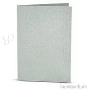 Artikelbild des Artikels “Karte mit Umschlag in Perlmuttoptik, 4 Sets 10,5 x 15 cm | Silber“
