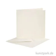 Artikelbild des Artikels “Karte mit Umschlag - Altweiß, 10 Stück 12,5 x 12,5 cm“