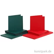 Artikelbild des Artikels “Karten und Kuverts - Grün-Rot, 15x15 cm, 50 Sets sortiert “