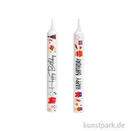 Artikelbild des Artikels “Kerze mit Spruch, Happy Birthday, Weiß, Sortiert, 2 x 20 x 2 cm “