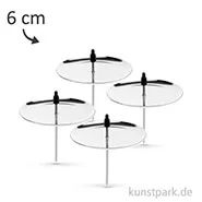 Artikelbild des Artikels “Kerzenhalter aus Metall - Silberfarben, 4 Stück 6 cm“