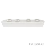 Artikelbild des Artikels “Kerzenhalter für 4 Kerzen, Weiß, Porzellan, 27,5 x 6 x 4 cm “