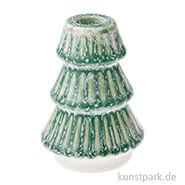 Artikelbild des Artikels “Kerzenhalter Tanne Grün, Porzellan, 12 x 8,5 x 8,5 cm “