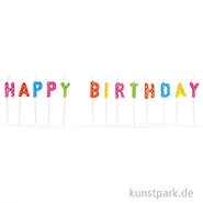 Artikelbild des Artikels “Kerzensticks HAPPY BIRTHDAY, 1,5x7,7 cm, 13 Stück sortiert “