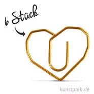 Artikelbild des Artikels “Klammern aus Goldmetall - Herz, 30x20 mm, 6 Stück “