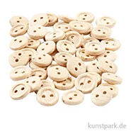 Artikelbild des Artikels “Knöpfe aus unlackiertem Holz, 2 Loch 8 mm - 50 Stück“