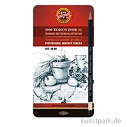 Artikelbild des Artikels “Koh-I-Noor TOISON DOR ART, 12 Graphitstifte im Metalletui 8B-8H “
