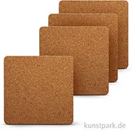 Artikelbild des Artikels “Kork-Untersetzer - quadratisch, 10x10 cm 0,3 cm Dicke, 4 Stück “