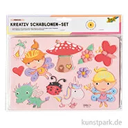Artikelbild des Artikels “Kreativ Schablonen - Princess, 6er Set mit Ausmalvorlagen “