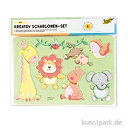 Artikelbild des Artikels “Kreativ Schablonen - Zoo, 6er Set mit Ausmalvorlagen “