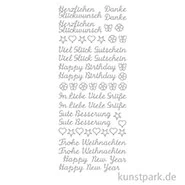 Artikelbild des Artikels “Kreativ Sticker - Grüße, Silber, 10 x 23 cm “