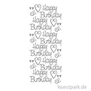 Artikelbild des Artikels “Kreativ Sticker - Happy Birthday 2, Silber, 10 x 23 cm “