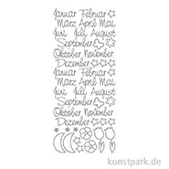 Artikelbild des Artikels “Kreativ Sticker - Monatsnamen, Silber, 10 x 23 cm “