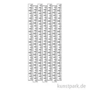 Artikelbild des Artikels “Kreativ Sticker - Weihnachtsbaum Bordüre, Silber, 10 x 23 cm “