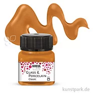 Artikelbild des Artikels “KREUL Glass & Porcelain CLASSIC 20 ml Einzelfarbe | Metallic-Goldbronze“