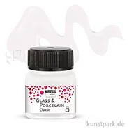 Artikelbild des Artikels “KREUL Glass & Porcelain CLASSIC 20 ml Einzelfarbe | Metallic-Perlmutt-Weiß“