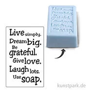 Artikelbild des Artikels “Seifenstempel - Live simply - 40x65 mm, 1 Stück “