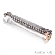 Artikelbild des Artikels “Leder-Etui Metallic - Rund, Silber “