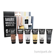 Artikelbild des Artikels “Liquitex Basics Acrylfarben Set - Metallic & Iridescent, 6 x 22 ml “