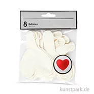 Artikelbild des Artikels “Luftballons in Herzform, 8 Stück Weiß“