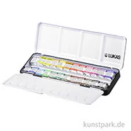 Artikelbild des Artikels “Lukas 1862 Aquarell Kasten mit 24 halben Näpfchen “