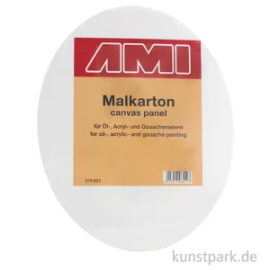 Artikelbild des Artikels “Ovaler Malkarton mit Maltuch bespannt “
