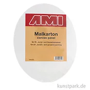 Artikelbild des Artikels “Ovaler Malkarton mit Maltuch bespannt 24 x 30 cm“