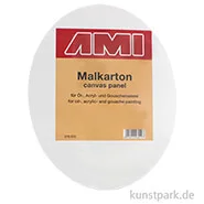 Artikelbild des Artikels “Ovaler Malkarton mit Maltuch bespannt 30 x 40 cm“