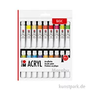 Artikelbild des Artikels “Marabu Acrylfarben Set - Basic, 18 x 12 ml Tuben “