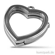 Artikelbild des Artikels “Medaillon Herz mit Öse- Silber, 25 mm, 1 Stück “