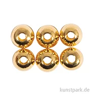Artikelbild des Artikels “Metall Abstandsperle für Schmuck, 5 mm ø, Gold, 6 Stück “