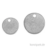 Artikelbild des Artikels “Metall-Anhänger - Scheiben, Silber, 6 Stück, 2 Größen “