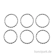 Artikelbild des Artikels “Metall Ring gedreht für Schmuck, 20 mm, Silber, 6 Stück “