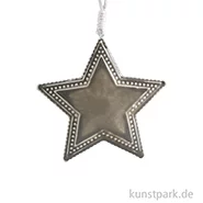 Artikelbild des Artikels “Metallanhänger grauer Stern mit Deco-Rand 9,3 x 9 x 1,2 cm“