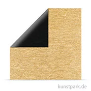 Artikelbild des Artikels “Metalleffekt gebürstet Schwarz-Gold - Scrapbookingpapier “