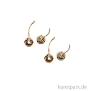 Artikelbild des Artikels “Metallglöckchen Weihnachtsanhänger Champagner, 4 Stück, 3 x 3 x 2,7 cm “