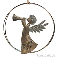Artikelbild des Artikels “Metallkranz mit Hänger, Engel, Antik Gold, 15,8 x 0,8 cm “