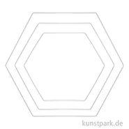 Artikelbild des Artikels “Metallringe Hexagon, Weiß, je 1 x 20 cm + 25 cm + 30 cm, 3 Stück “