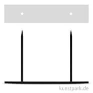 Artikelbild des Artikels “Metallsockel schwarz mit 2 Steckspitzen, 10 x 30 cm, Höhe 20 cm “